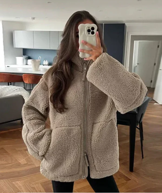 Women's Oversized Winter Teddy Jacket