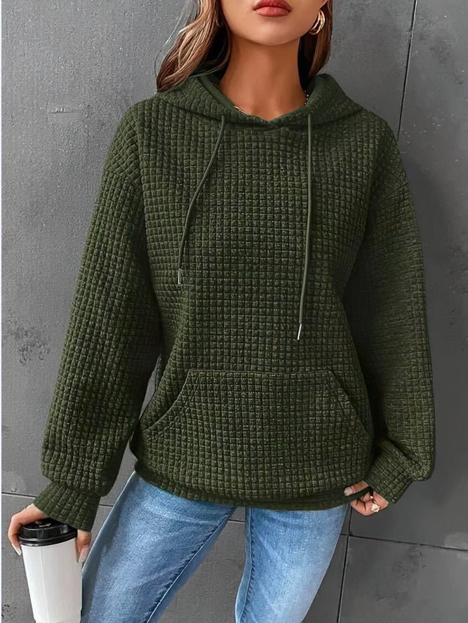 Women's Quilted Hoodie Relaxed-Fit