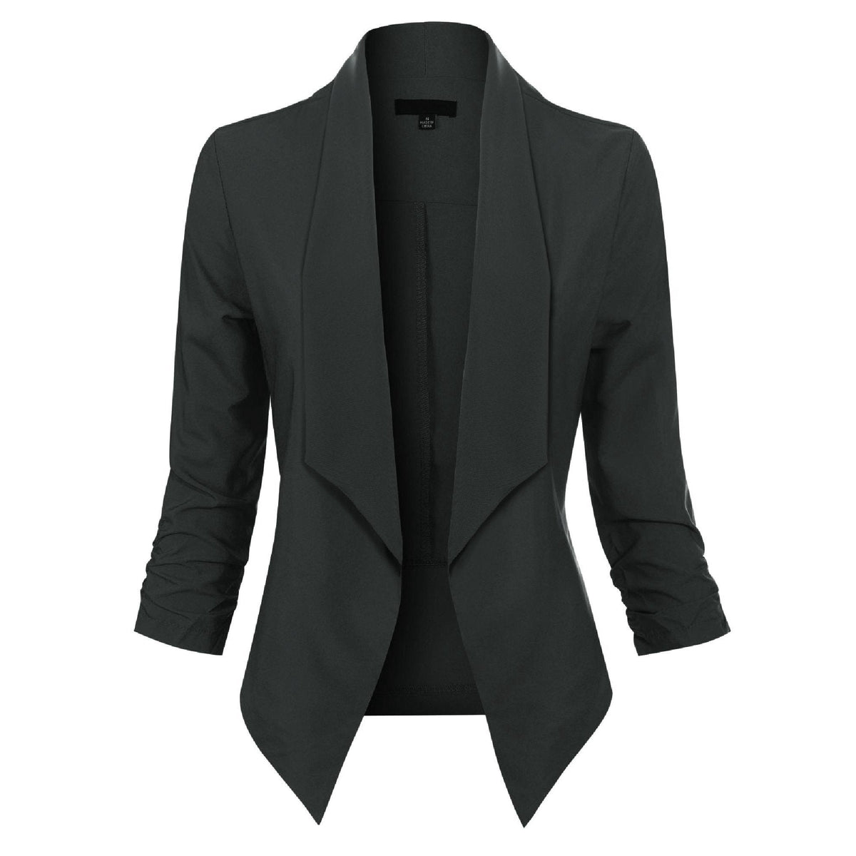 Women's Open-Front Draped Work Blazer