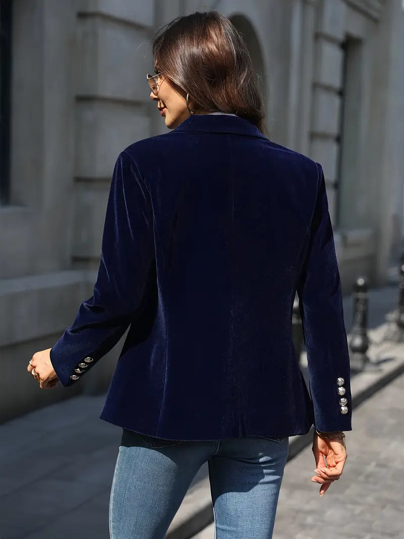 Women's Single-Button Closure Work Blazer