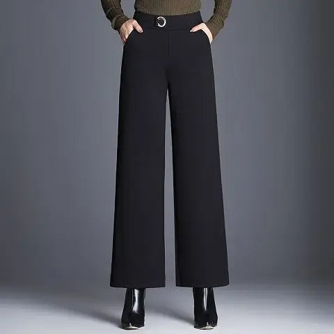 Women's Check Wide-Leg Trousers