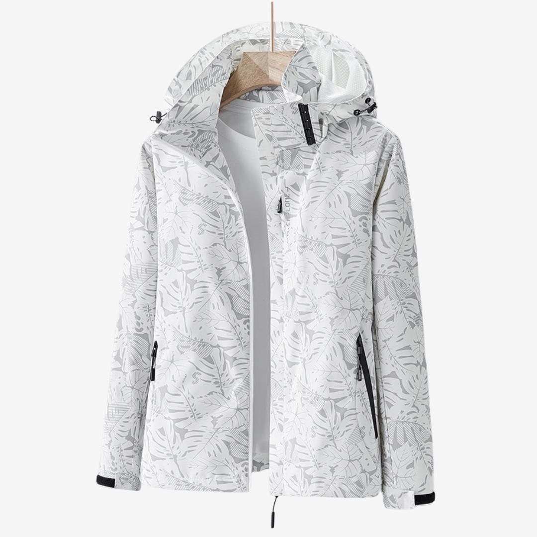 Women's Lightweight Waterproof Windbreaker Jacket Hooded Pockets