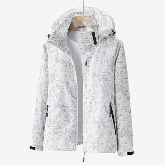 Women's Lightweight Waterproof Windbreaker Jacket Hooded Pockets