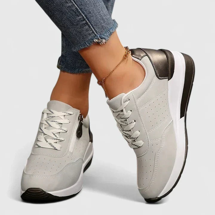 Women's Orthopaedic Platform Lace-Up Trainers Cushioned