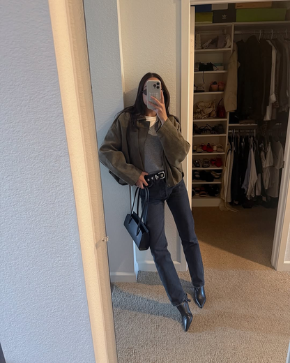Women's Cropped Suede Jacket