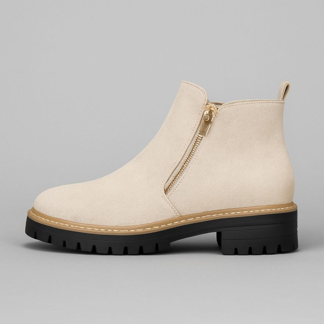 Women's Chunky Suede Ankle Boots Cushioned