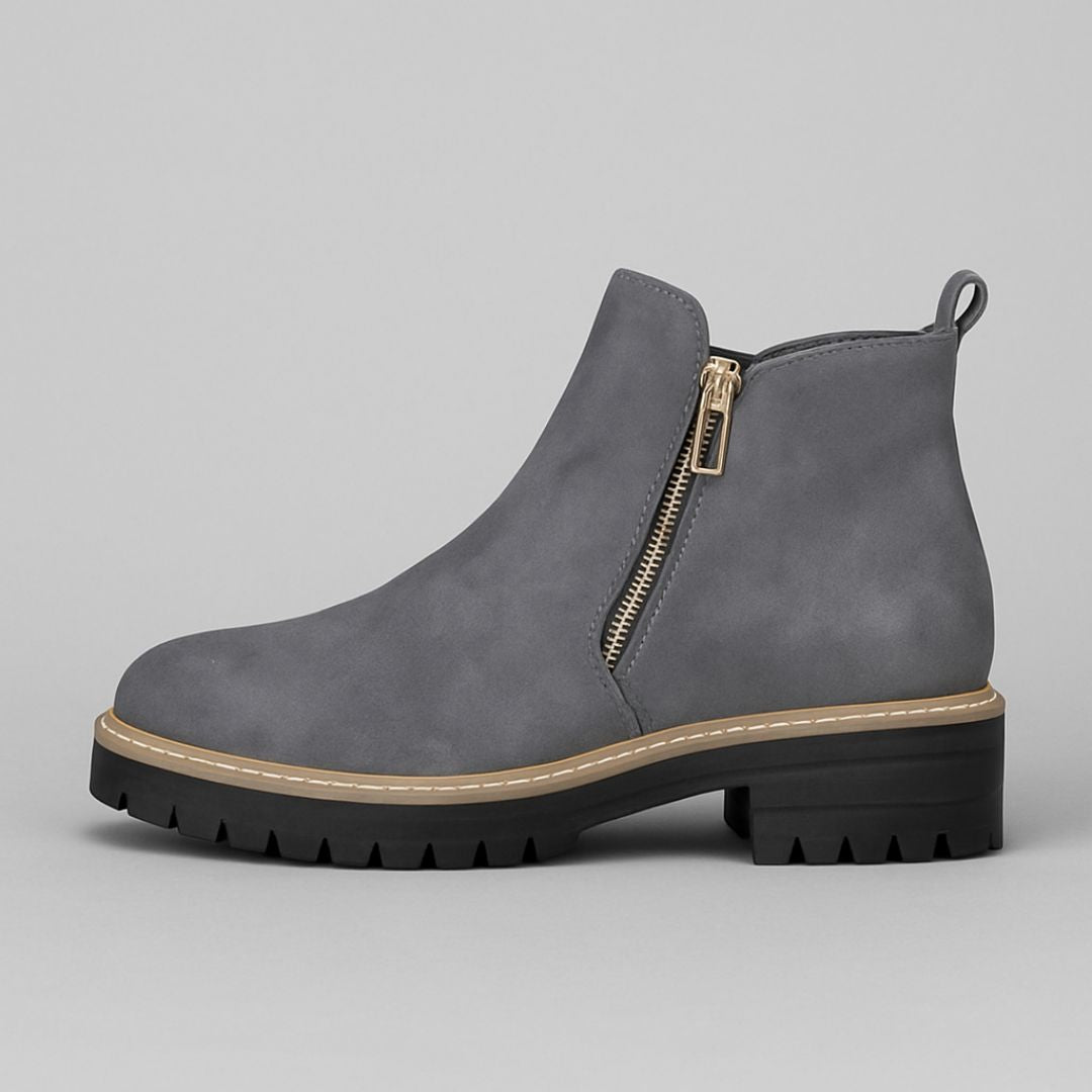 Women's Chunky Suede Ankle Boots Cushioned
