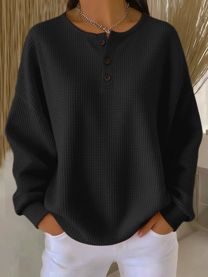 Women's Henley Knitted Jumper