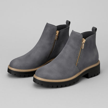 Women's Chunky Suede Ankle Boots Cushioned