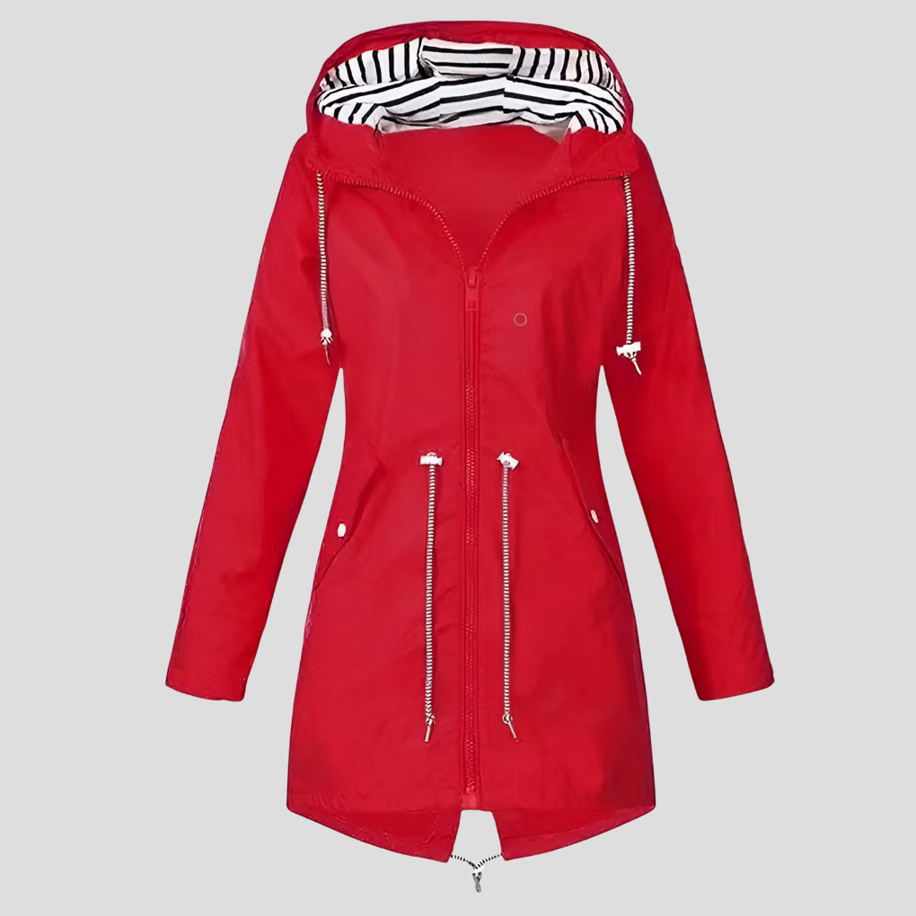 Women's Waterproof Hooded Long Jacket