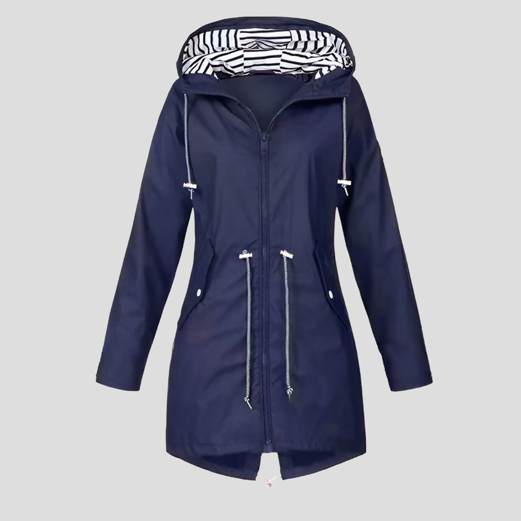Women's Waterproof Hooded Long Jacket
