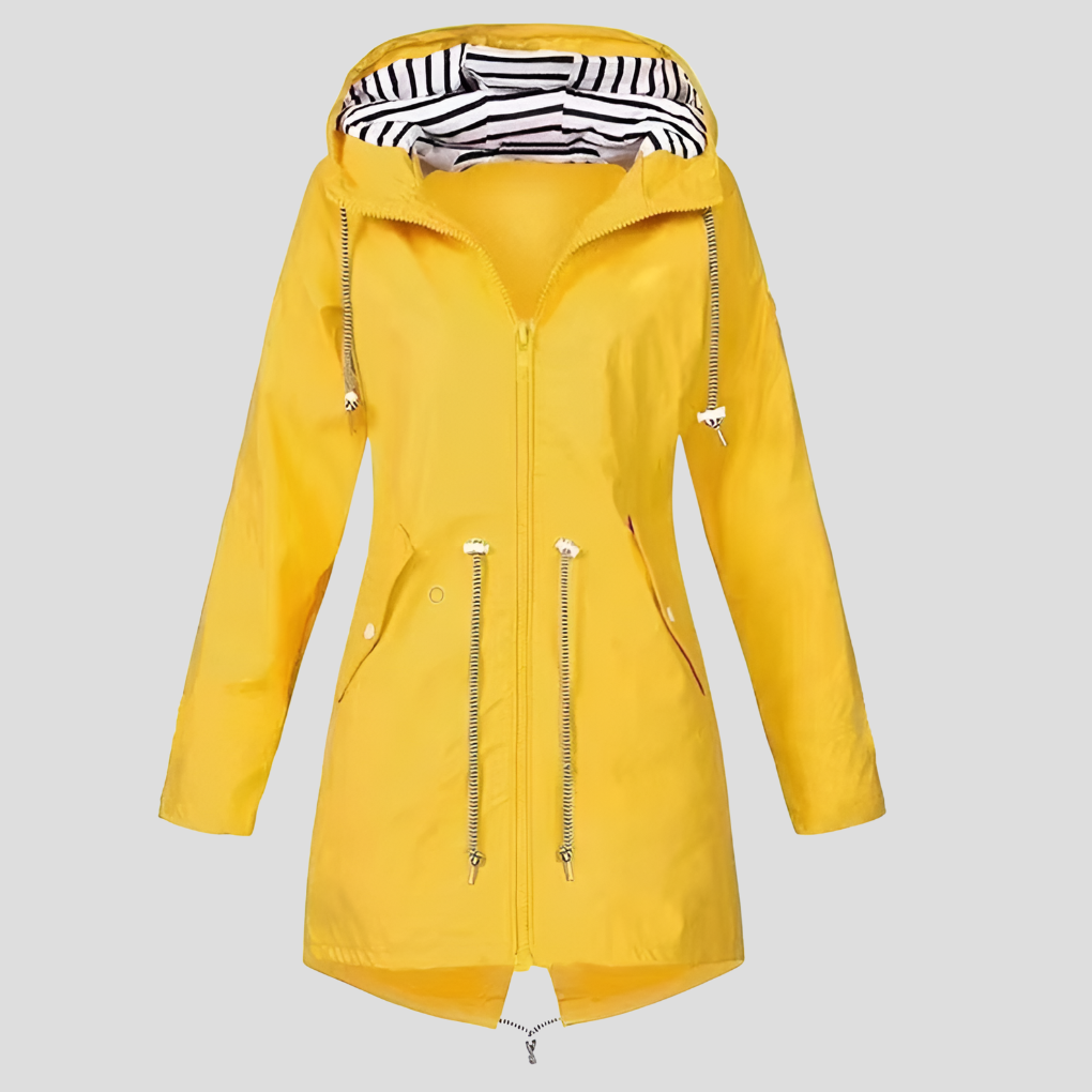 Women's Waterproof Hooded Long Jacket