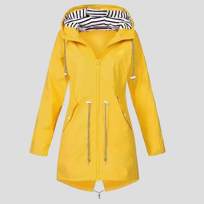 Women's Waterproof Hooded Long Jacket