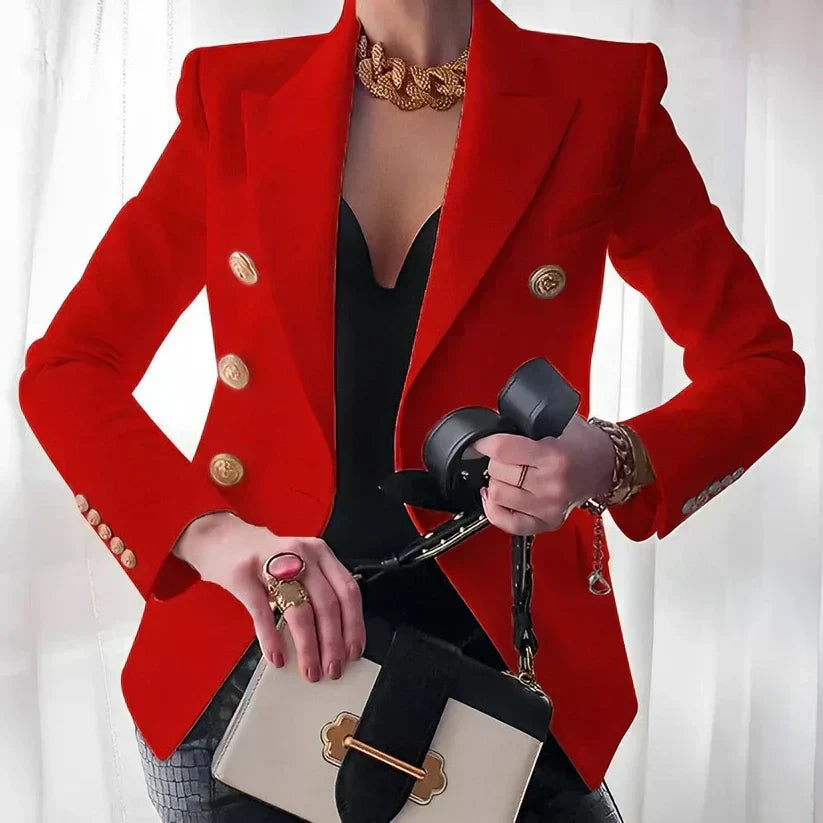 Women's Double-Breasted Office Blazer