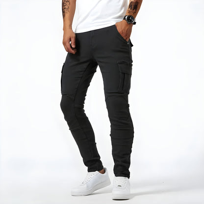 Men's Slim-Fit Multi-Pocket Cargo Trousers