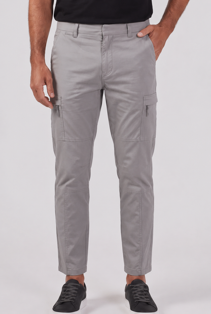 Men's Slim-Fit Cargo Trousers Pockets