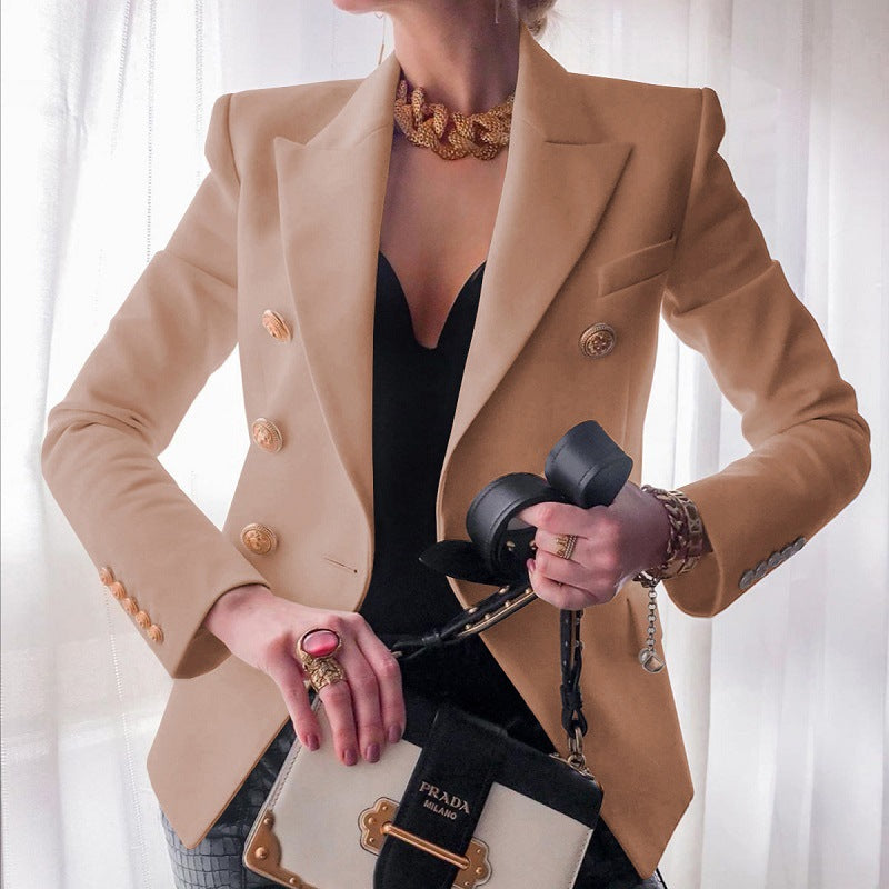 Women's Double-Breasted Office Blazer
