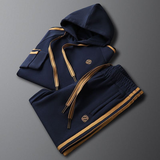 Men's Relaxed-Fit Tracksuit Set Drawstring Waist Pockets