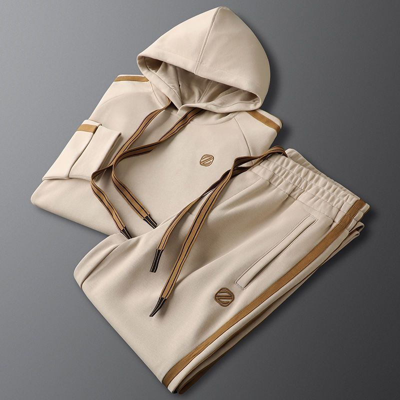 Men's Relaxed-Fit Tracksuit Set Drawstring Waist Pockets