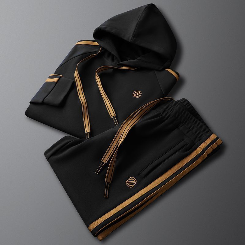 Men's Relaxed-Fit Tracksuit Set Drawstring Waist Pockets