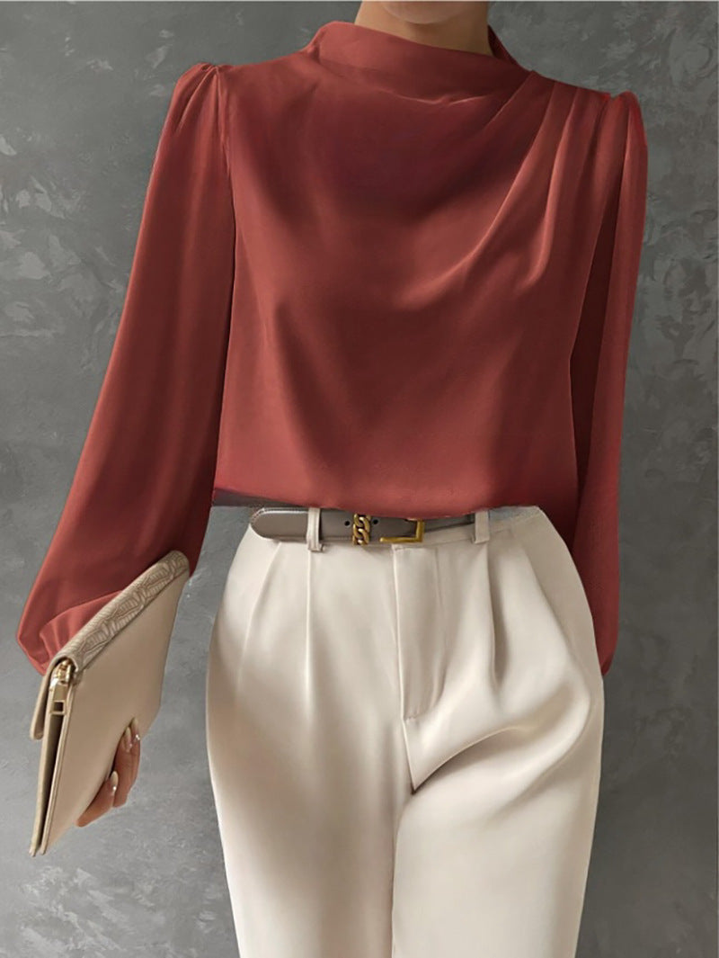 Women's Relaxed-Fit Long-Sleeve Blouse