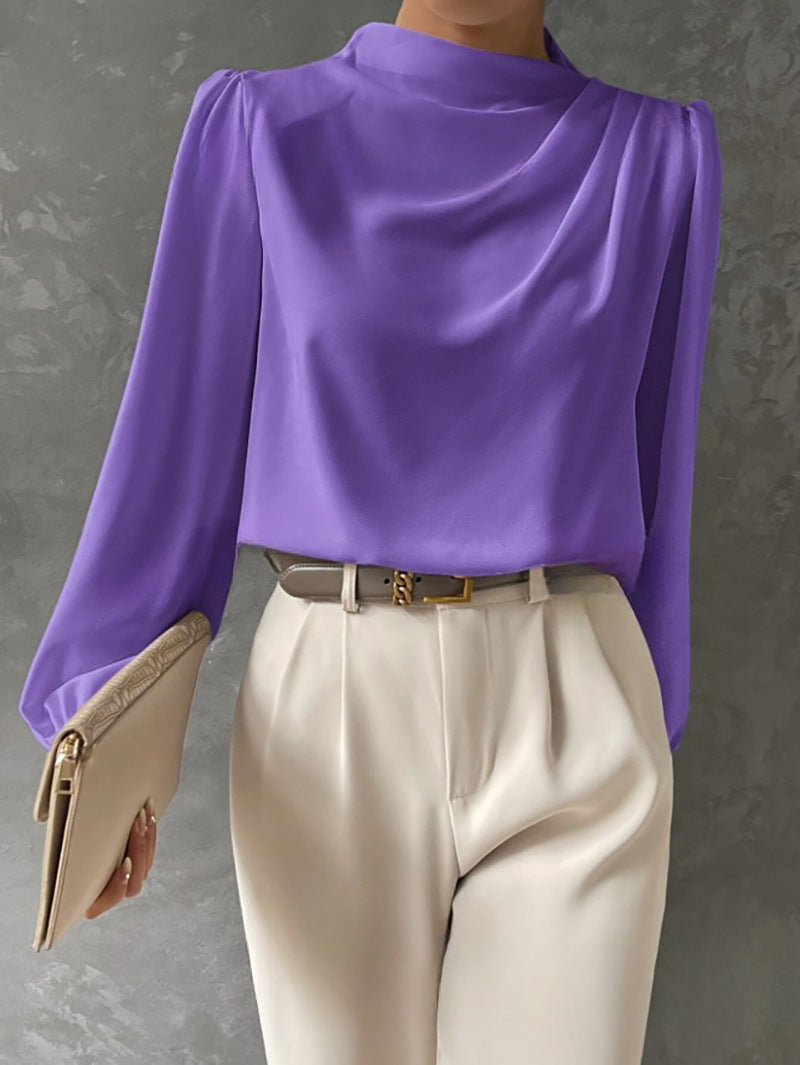 Women's Relaxed-Fit Long-Sleeve Blouse