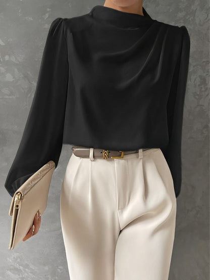 Women's Relaxed-Fit Long-Sleeve Blouse