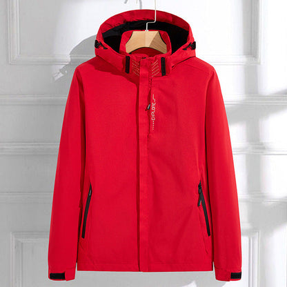 Women's Hooded Waterproof Coat Pockets