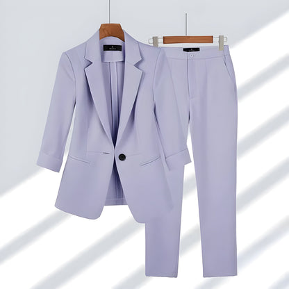 Women's Tailored Blazer and Trouser Two-Piece Set