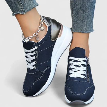 Women's Orthopaedic Platform Lace-Up Trainers Cushioned