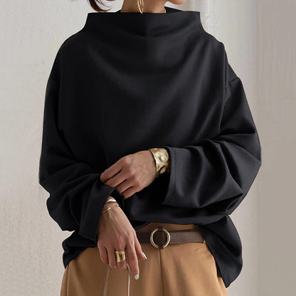 Women's High-Neck Long-Sleeve Top