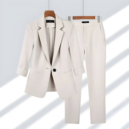 Women's Tailored Blazer and Trouser Two-Piece Set