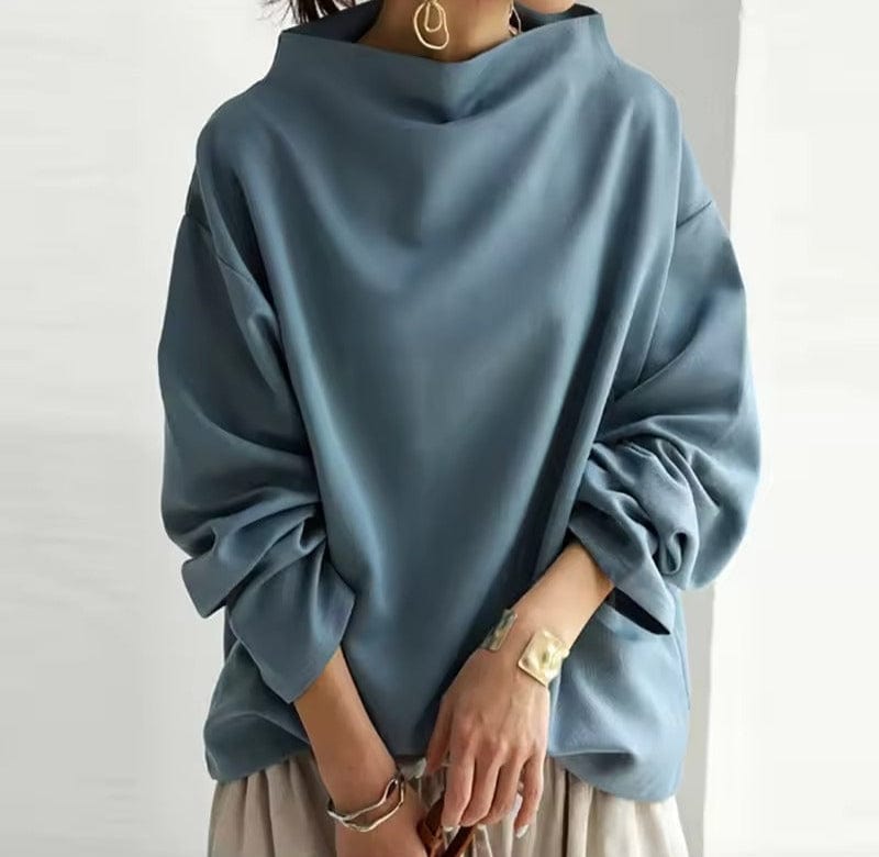 Women's High-Neck Long-Sleeve Top