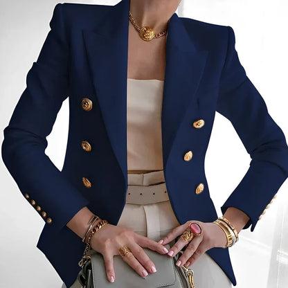 Women's Double-Breasted Office Blazer