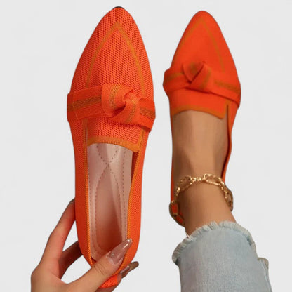 Women's Pointed-Toe Knot Flat Loafers Cushioned
