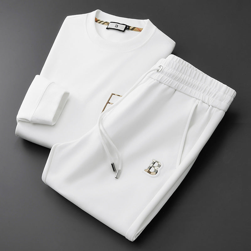 Men's Two-Piece Tracksuit Set Elastic Waist Side Pockets