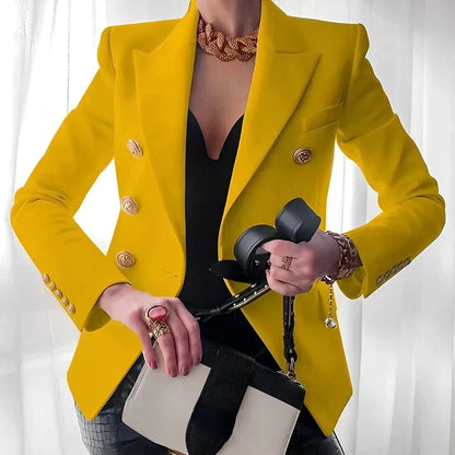 Women's Double-Breasted Office Blazer