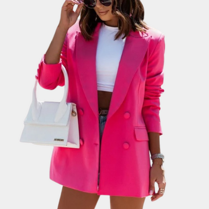 Women's Oversized Double-Breasted Work Blazer