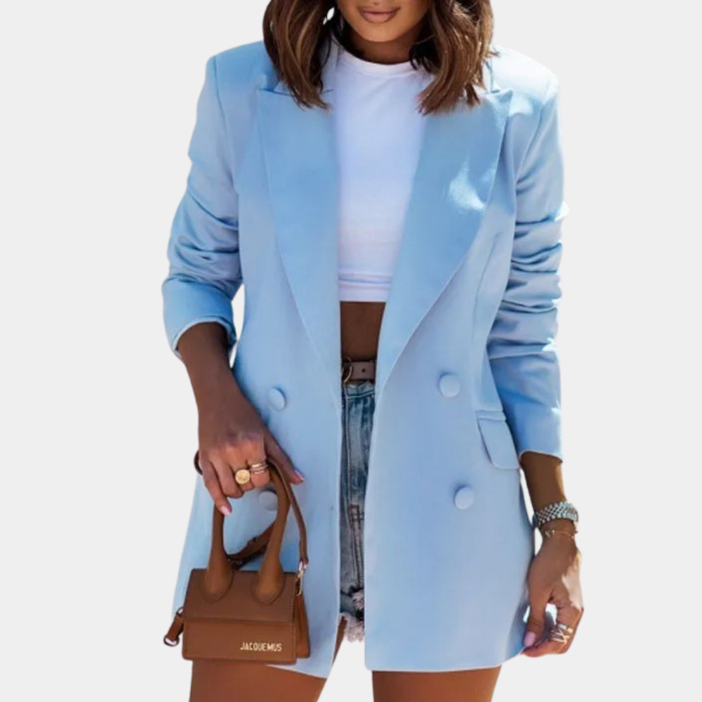 Women's Oversized Double-Breasted Work Blazer