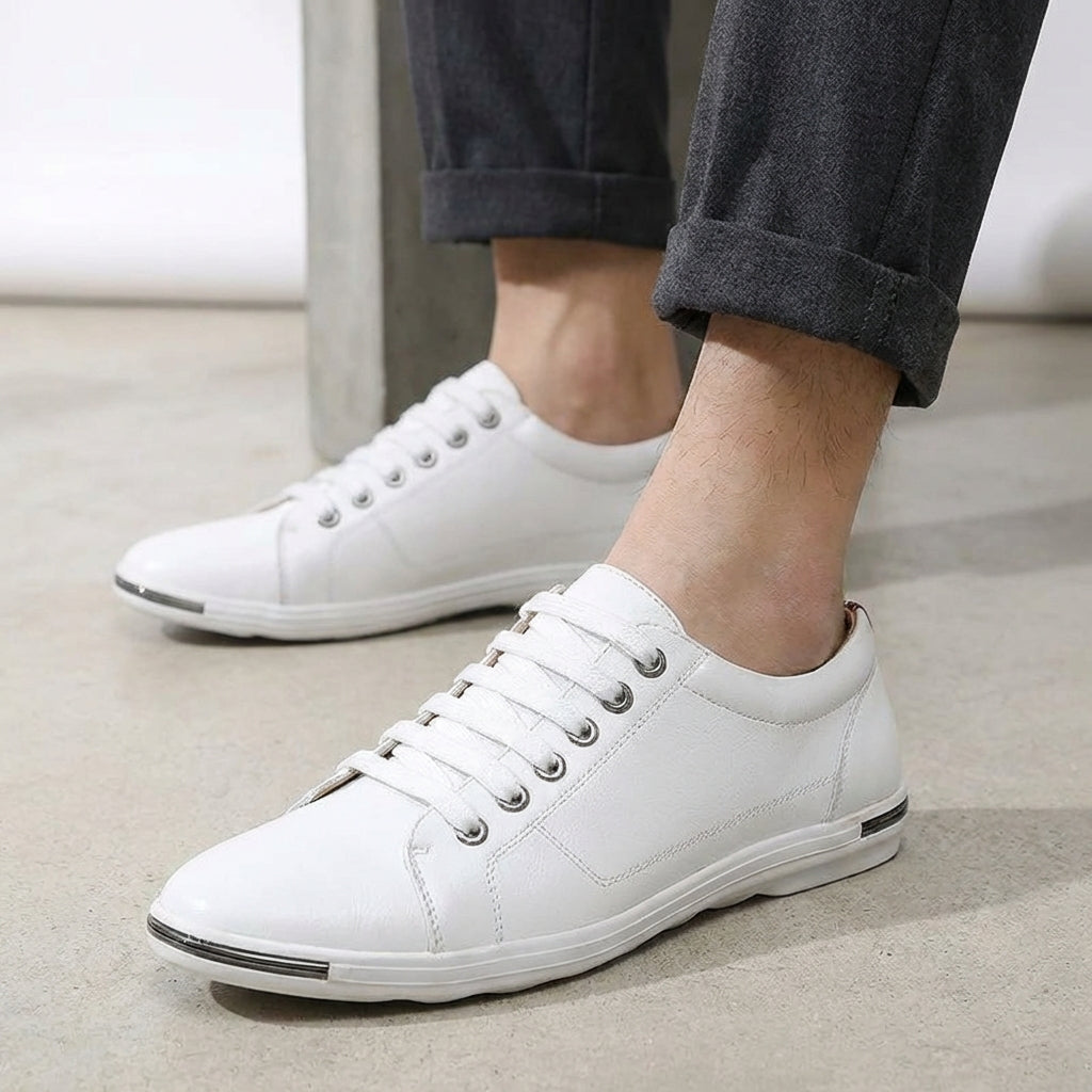 Men's Leather Derby Trainers
