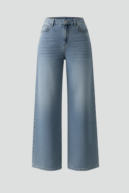 Women's High-Rise Wide-Leg Denim Jeans