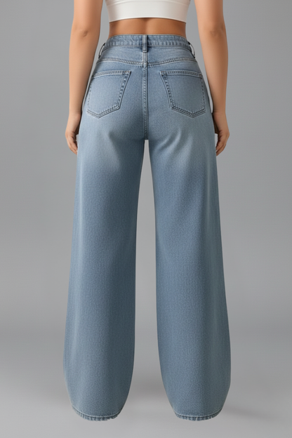 Women's High-Rise Wide-Leg Denim Jeans