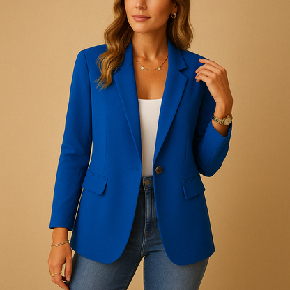 Women's Tailored Single-Button Work Blazer