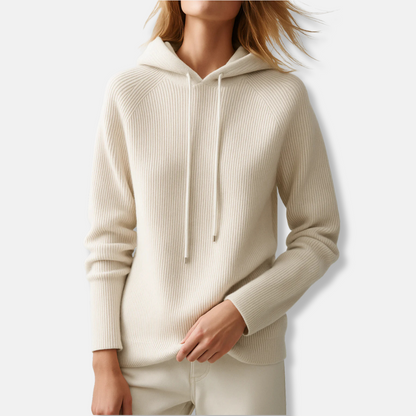 Women's Ribbed-Knit Relaxed-Fit Hoodie