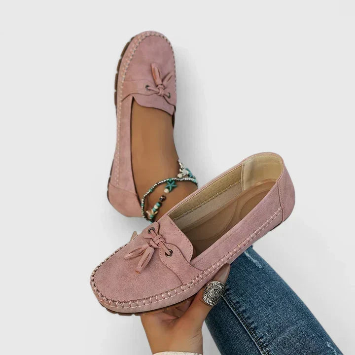 Women's Suede Bow Moccasin Loafers Cushioned