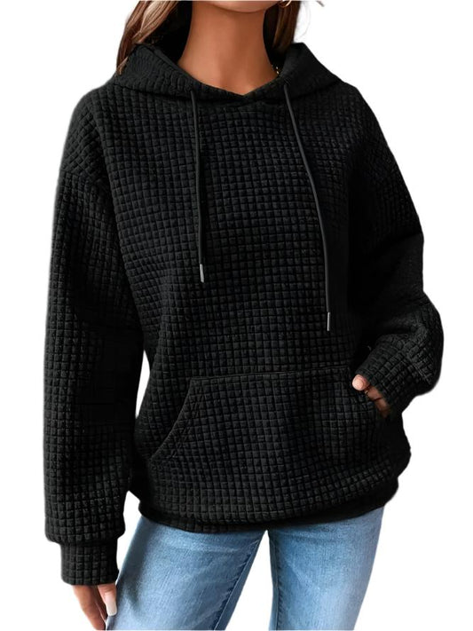 Women's Quilted Hoodie Relaxed-Fit