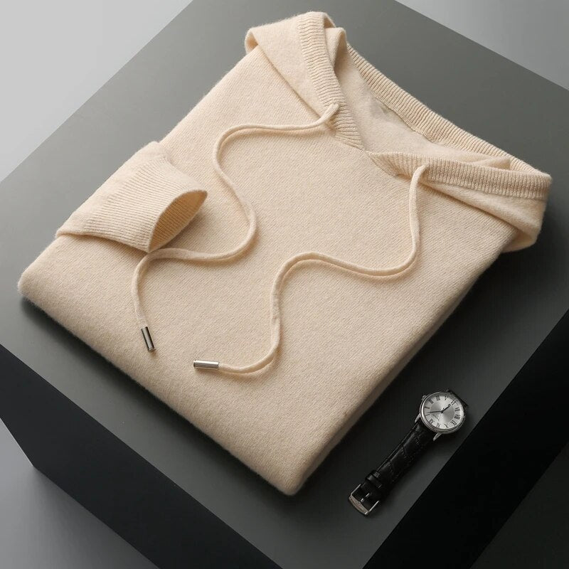 Men's Relaxed-Fit Knit Hoodie