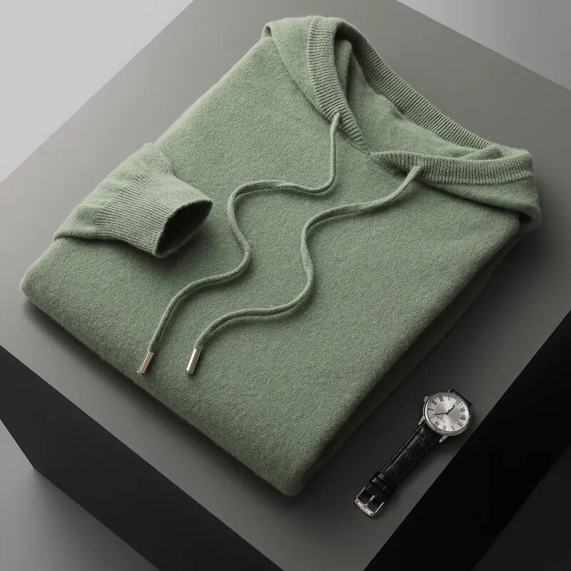 Men's Relaxed-Fit Knit Hoodie
