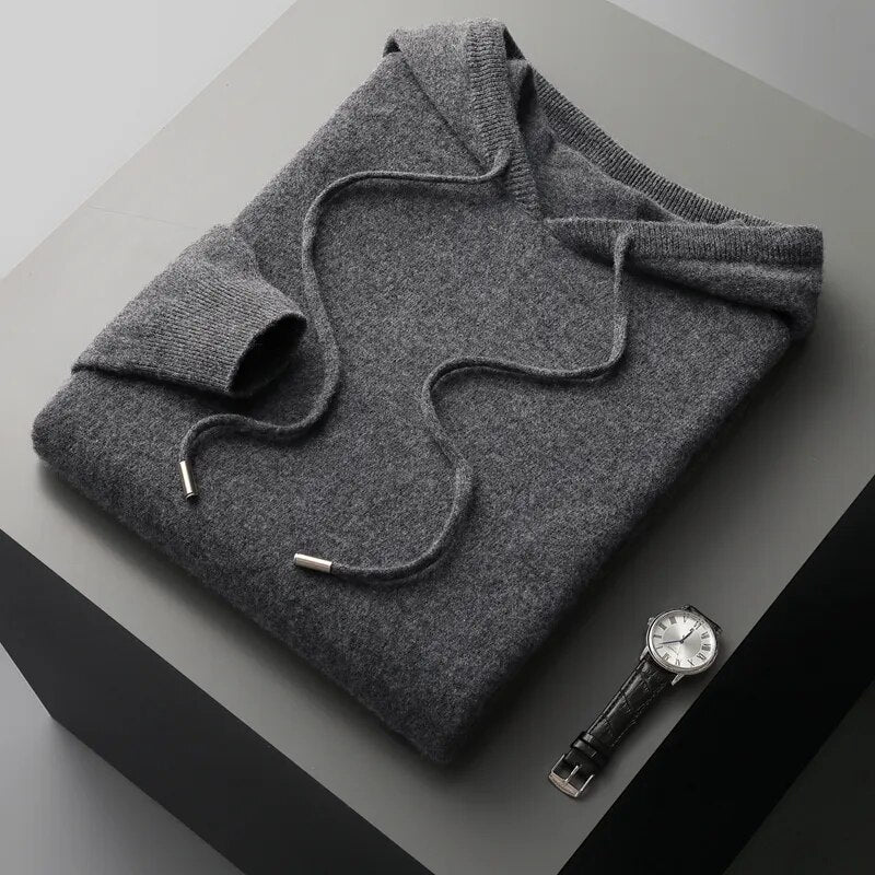 Men's Relaxed-Fit Knit Hoodie