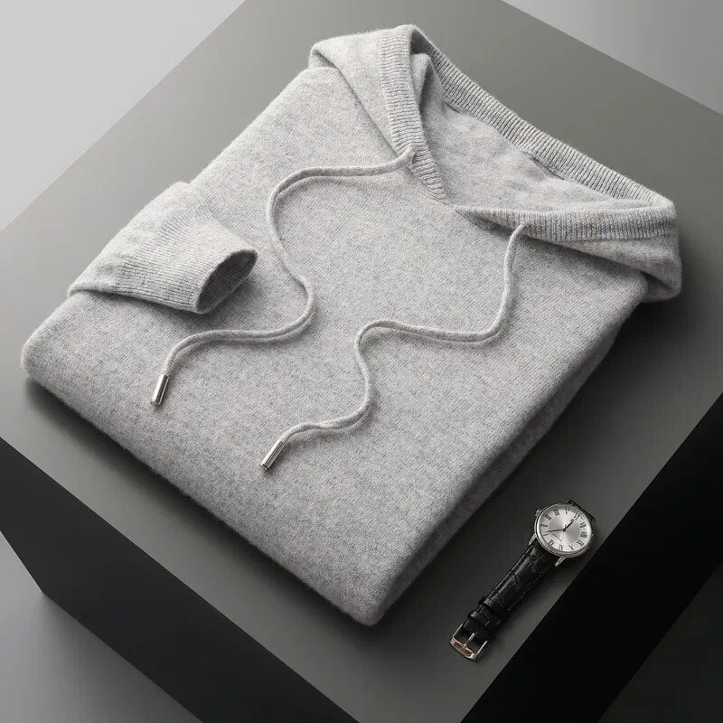 Men's Relaxed-Fit Knit Hoodie